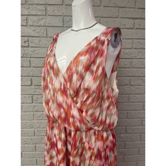 Bisou Bisou Women Sleeveless Multicolored Hi-Low Cut-Out Back Dress Size 16 - Picture 5 of 10